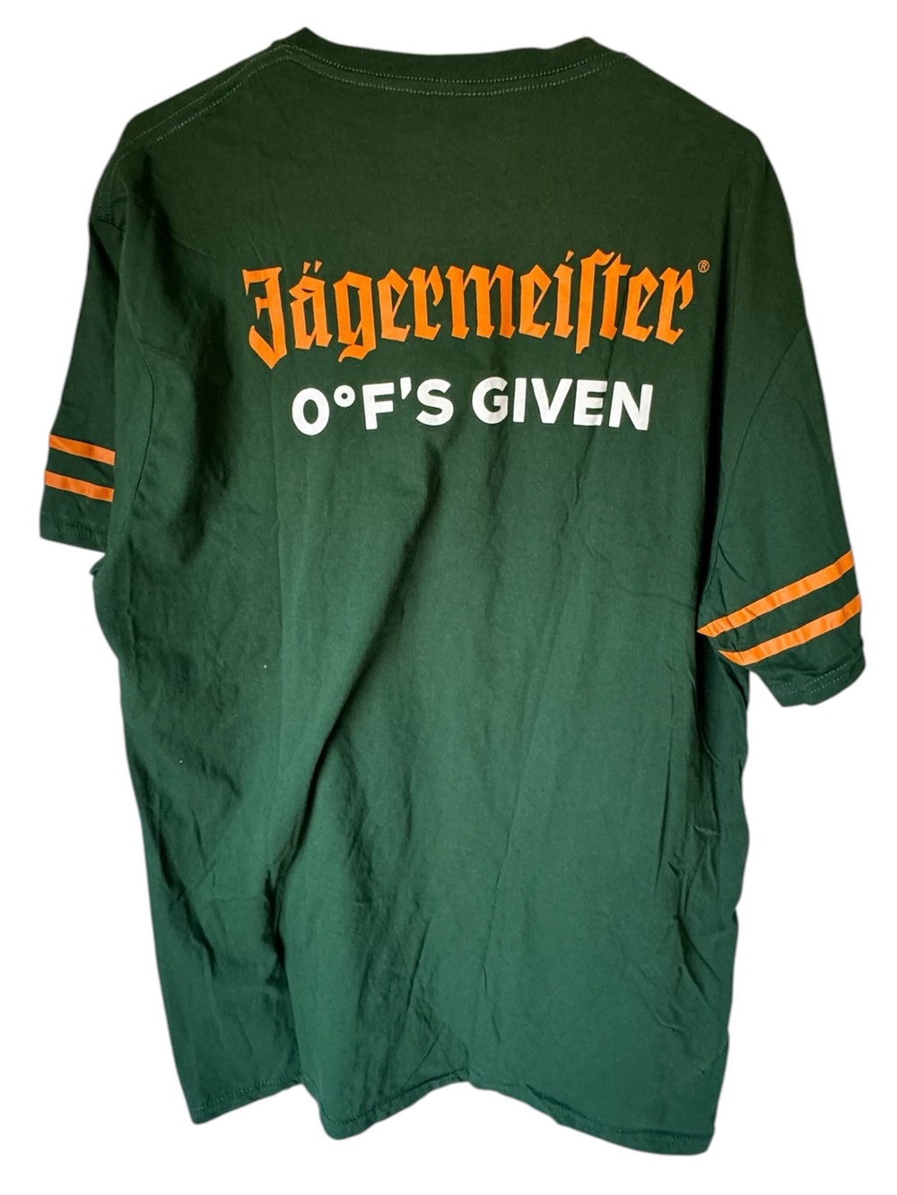 Jagermeister Zero F’s Given Orange Green Retro Bar Prom Men's XXL T-Shirt